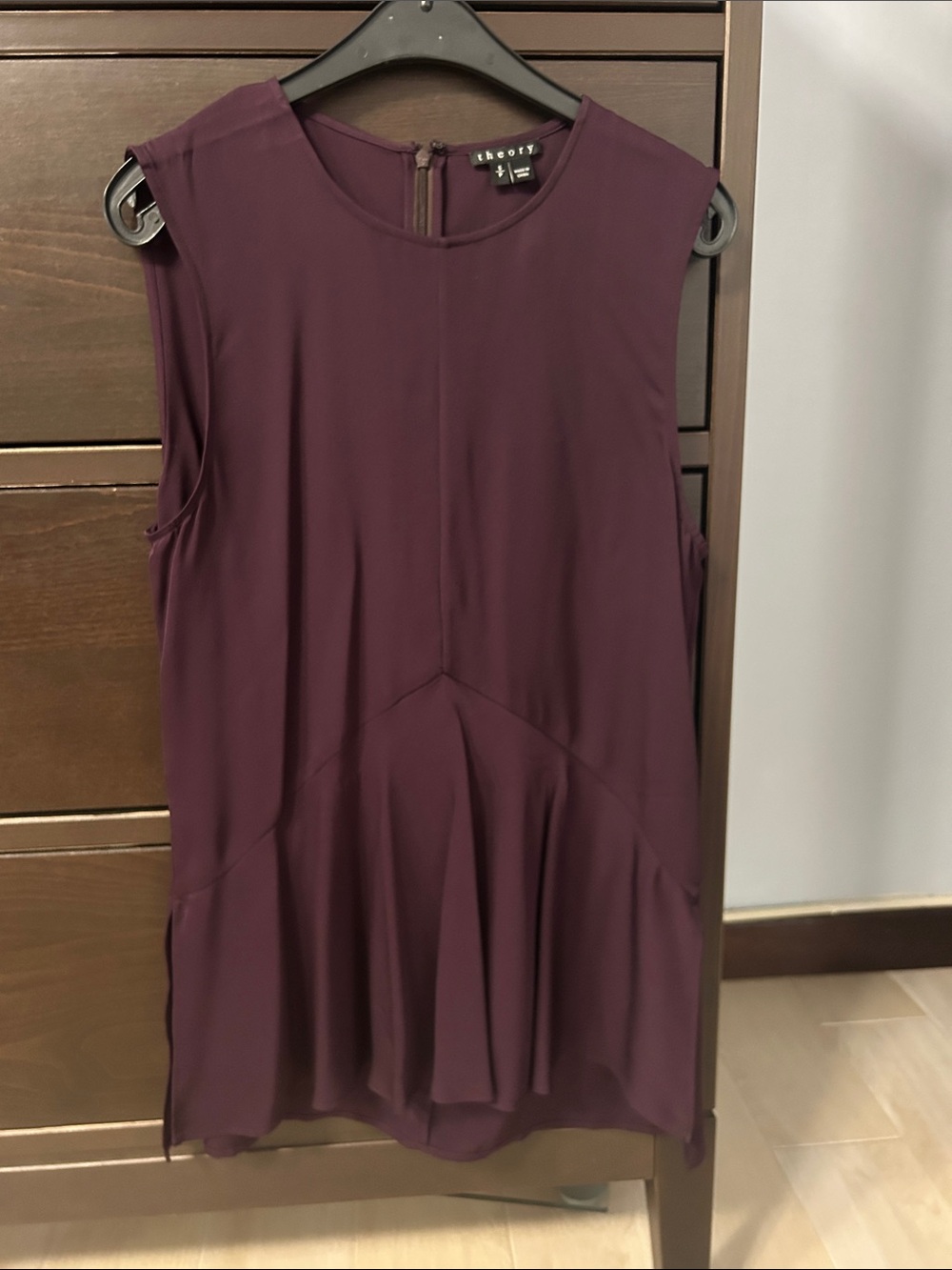 Theory Sleeveless Peplum Tunic - Plum